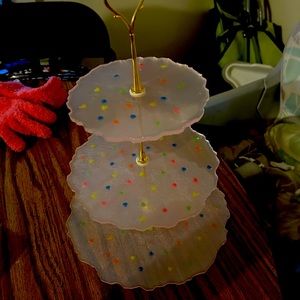 Handmade cutting board and cake stand